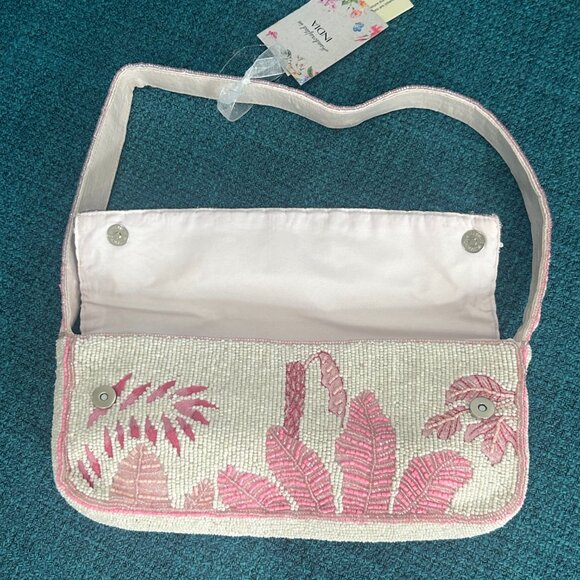 Beaded Palm Tree Tropical Bag Handcrafted in India RARE New Release NWT - Picture 4 of 4